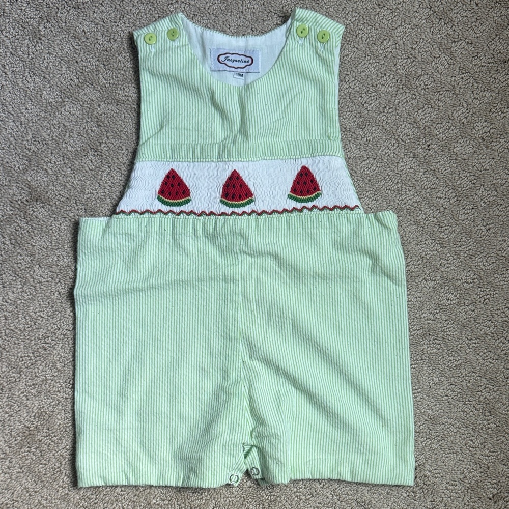Jon Jon with smocked watermelons sz 18 mos
